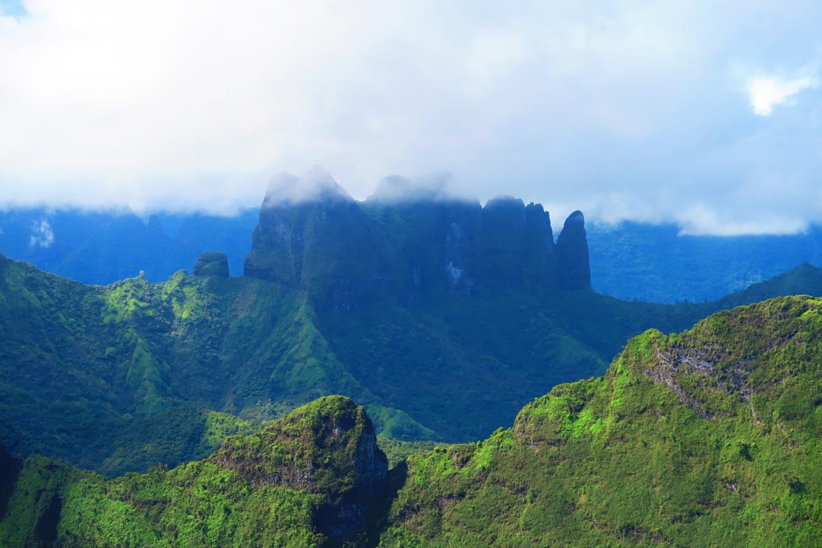 Mount Aorai Hike - Tahiti - French Polynesia - the crown closeup