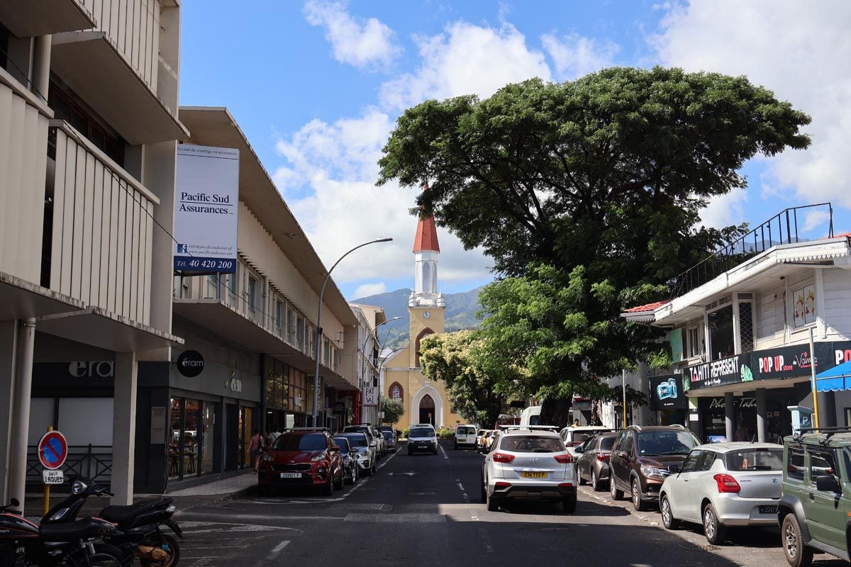 Notre Dame Cathedral - Papeete - Tahiti - street view