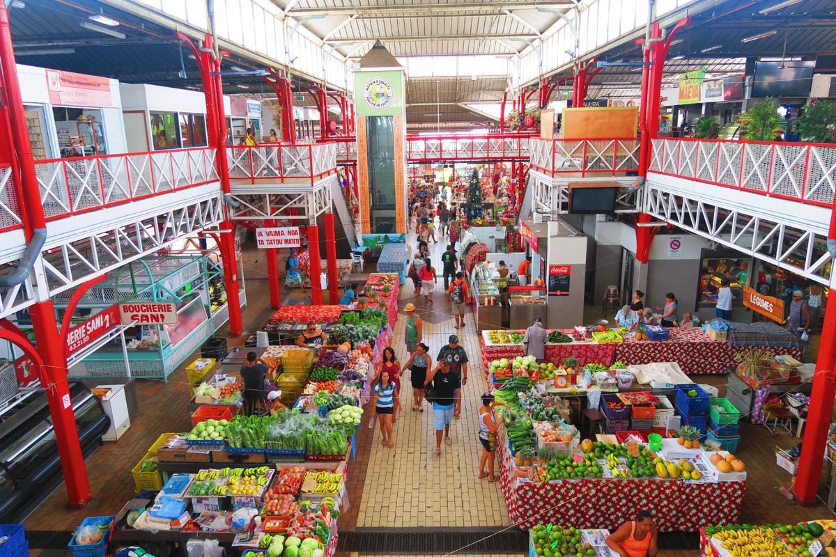 Papeete Central Market - Tahiti - view from top floor