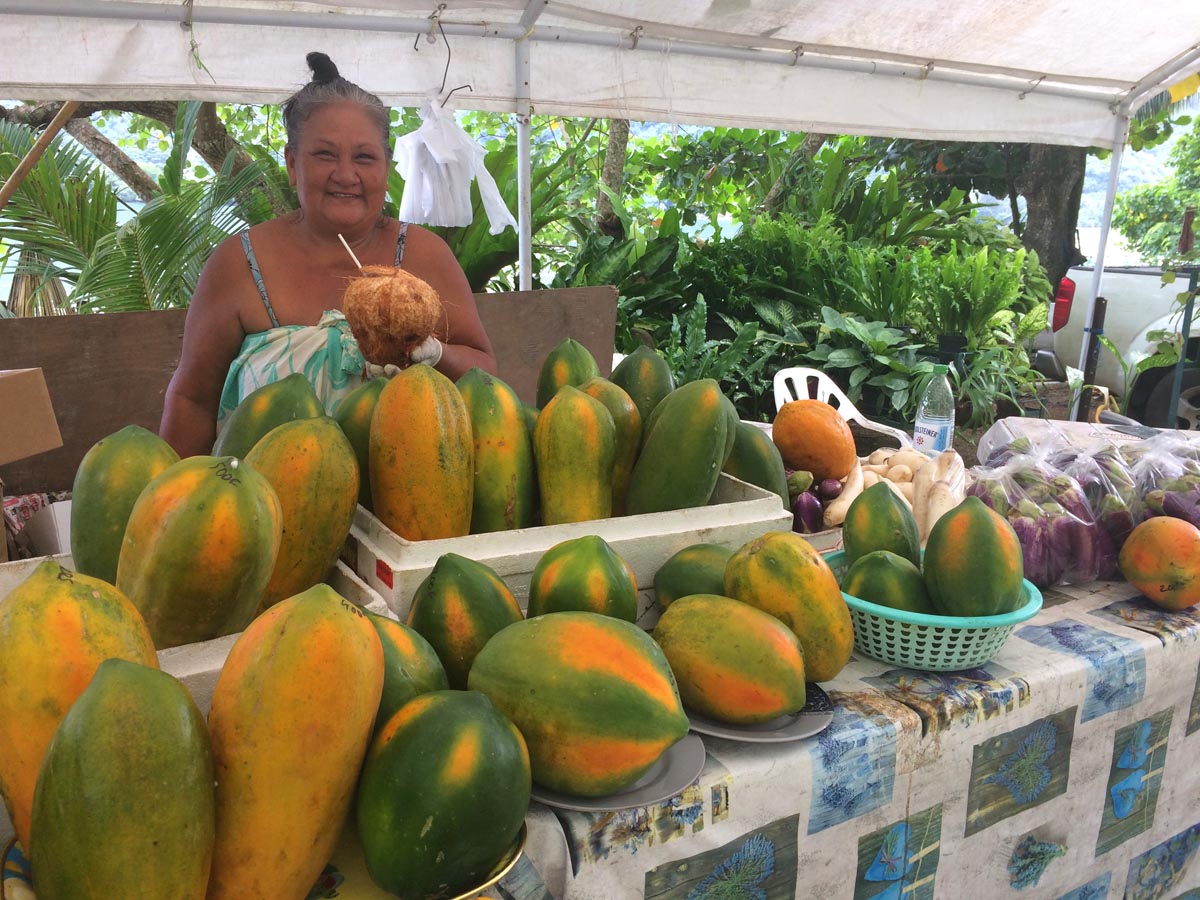 Local fruit stand in Moorea