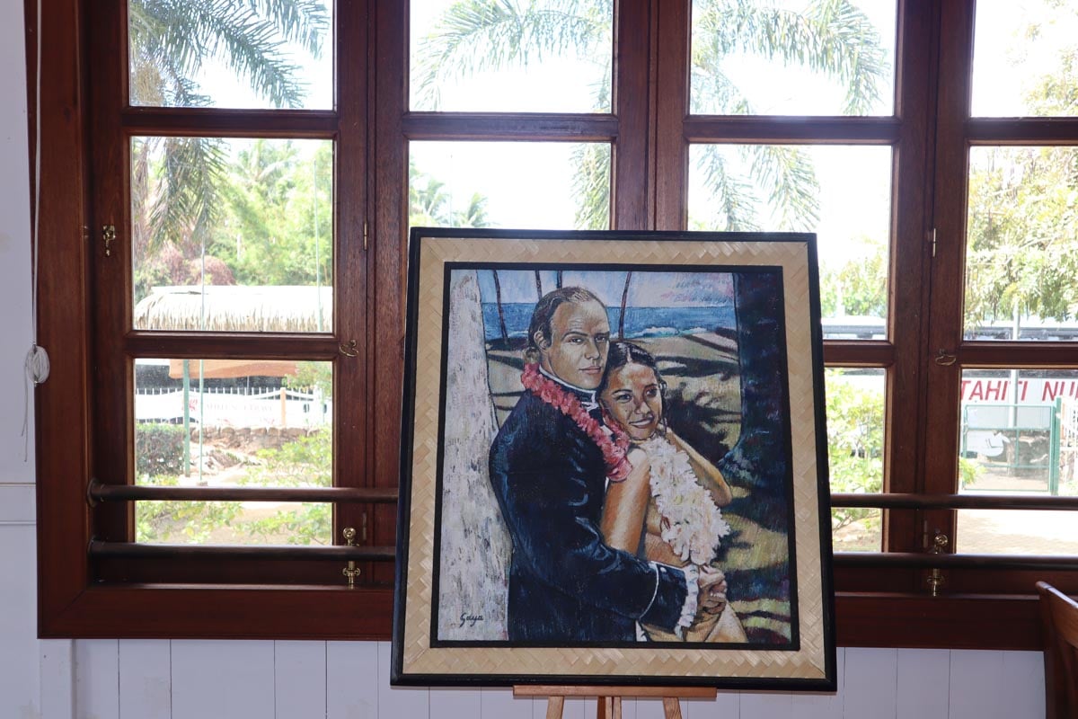 Marlon Brando portrait at James Norman Hall Museum - Tahiti
