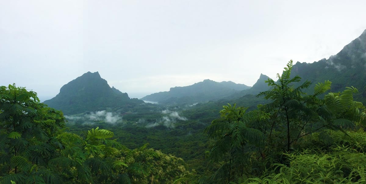 Three coconuts hike - Moorea - panoramic view