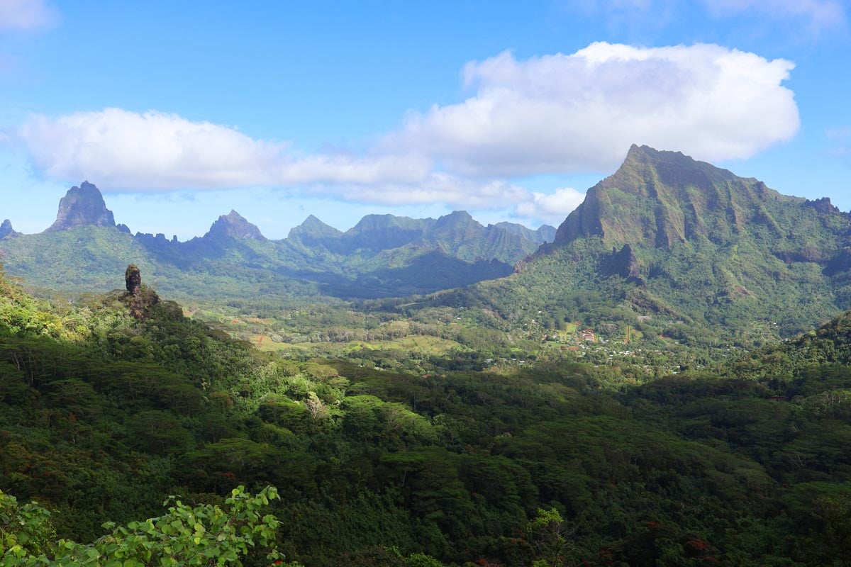 View from Col de Vaiare Hike - Moorea