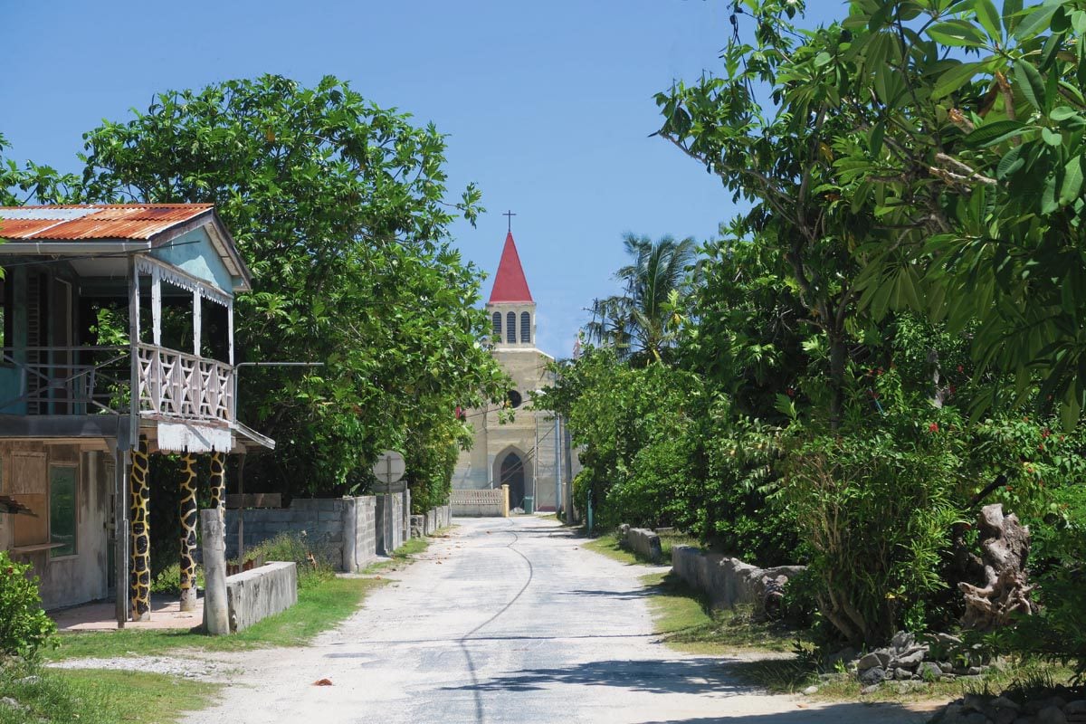 Church in Avatoru Village - Rangiroa