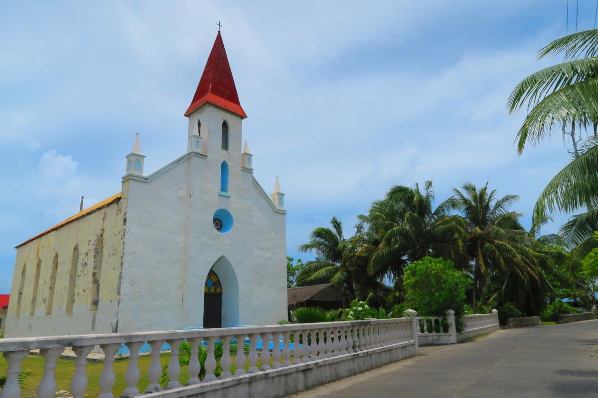 Church in Tiputa Village - Rangiroa