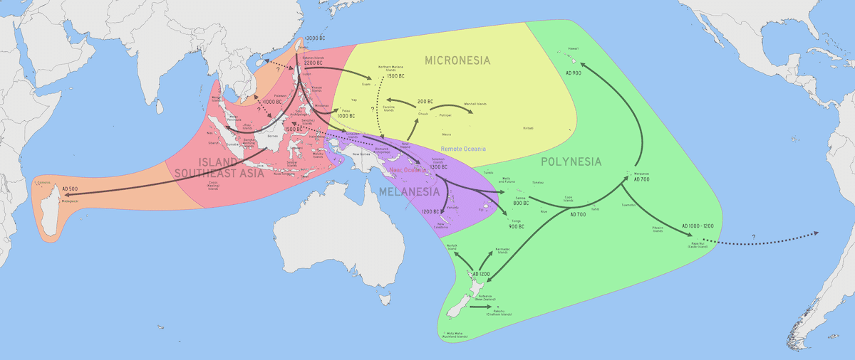 Polynesian migration map