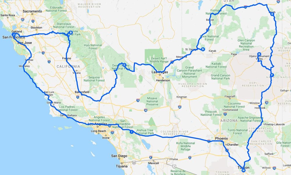 A Tale Of The Greatest American Road Trip - map
