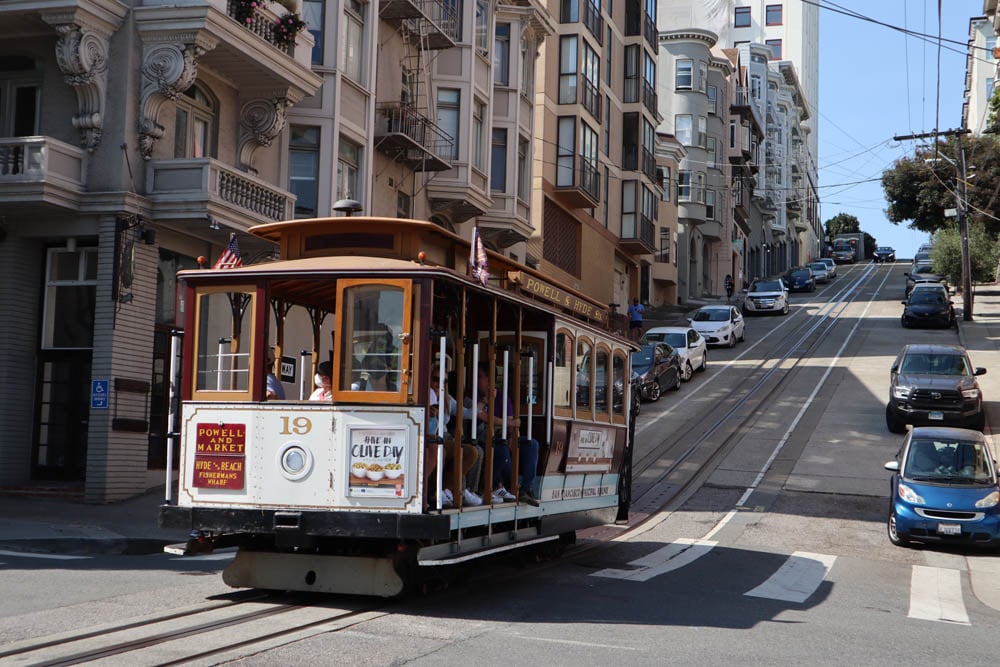 Cable car in San Francisco