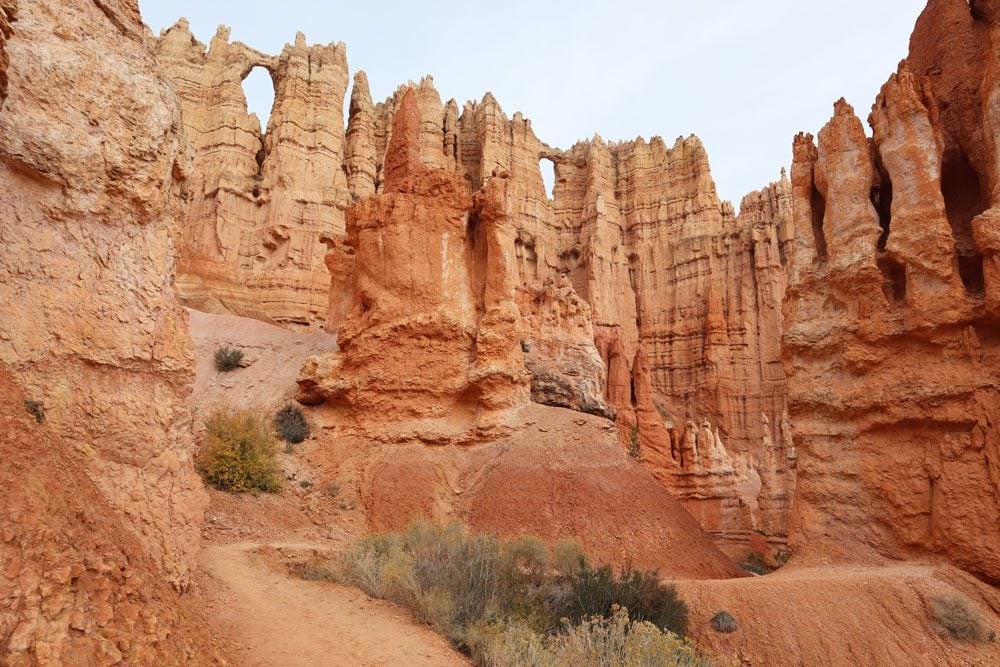 Cathedral Windows on the Peekaboo Trail - hiking bryce canyon