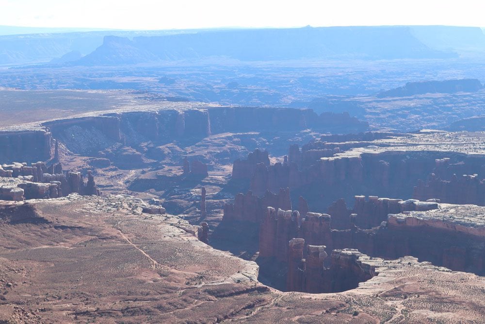 Closeup of colorado river at Grand View trail - island in the sky - canyonlands national park - utah