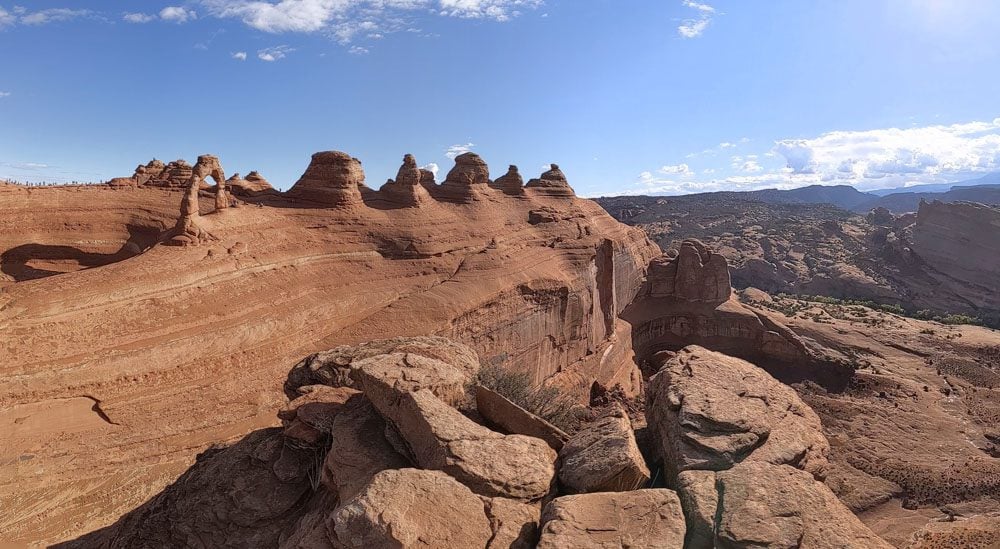 Delicate Arch panoramic view - arches national park - utah