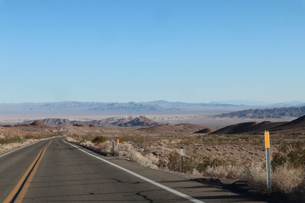 Highway 127 from death valley to mojave