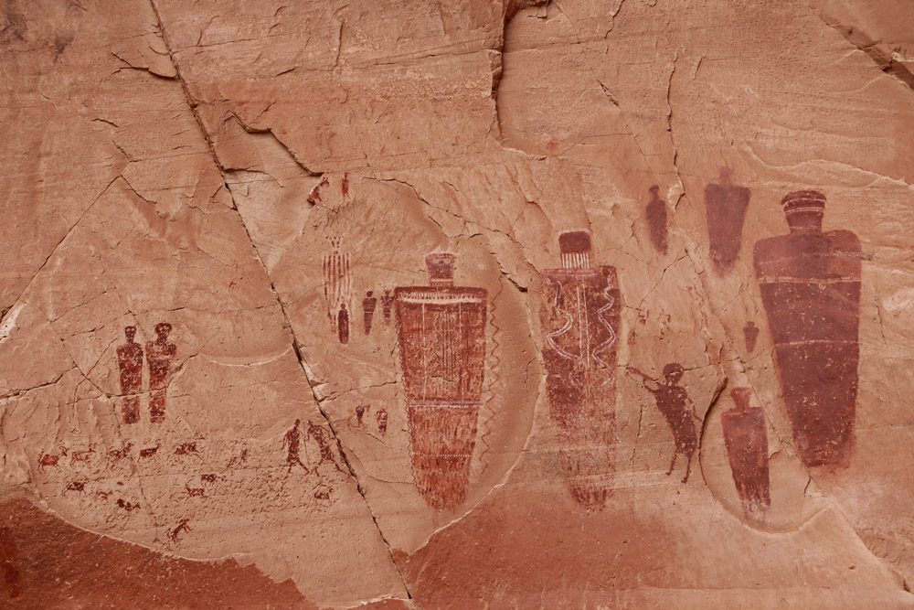 Native american rock paintings - Horseshoe canyon hike - canyonlands national park - utah