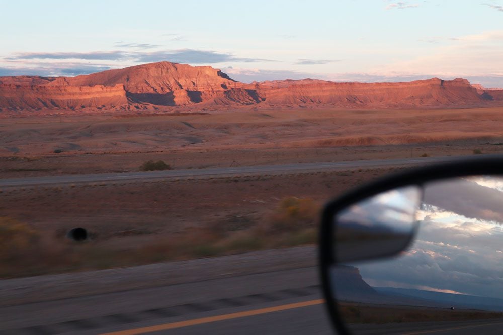 Red cliffs on interstate 70 to moab - utah