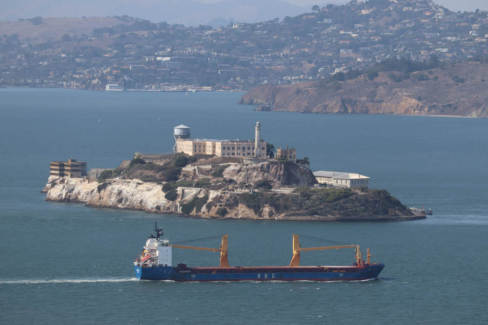 View of Alcatraz from Coit Tower - San Francisco