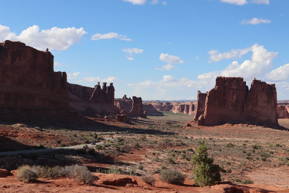 View of Courthouse from la Sal Overlook - arches national park - utah