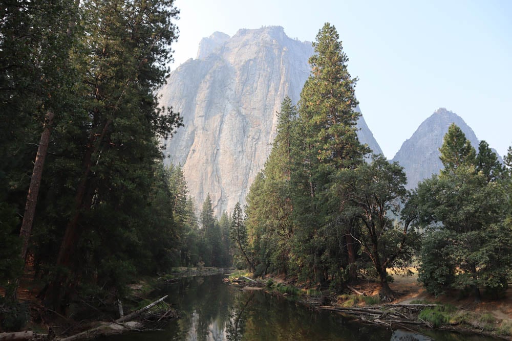 Yosemite Valley - reflection of peak in water