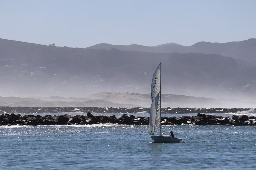 boat in morro bay - pacific coast highway