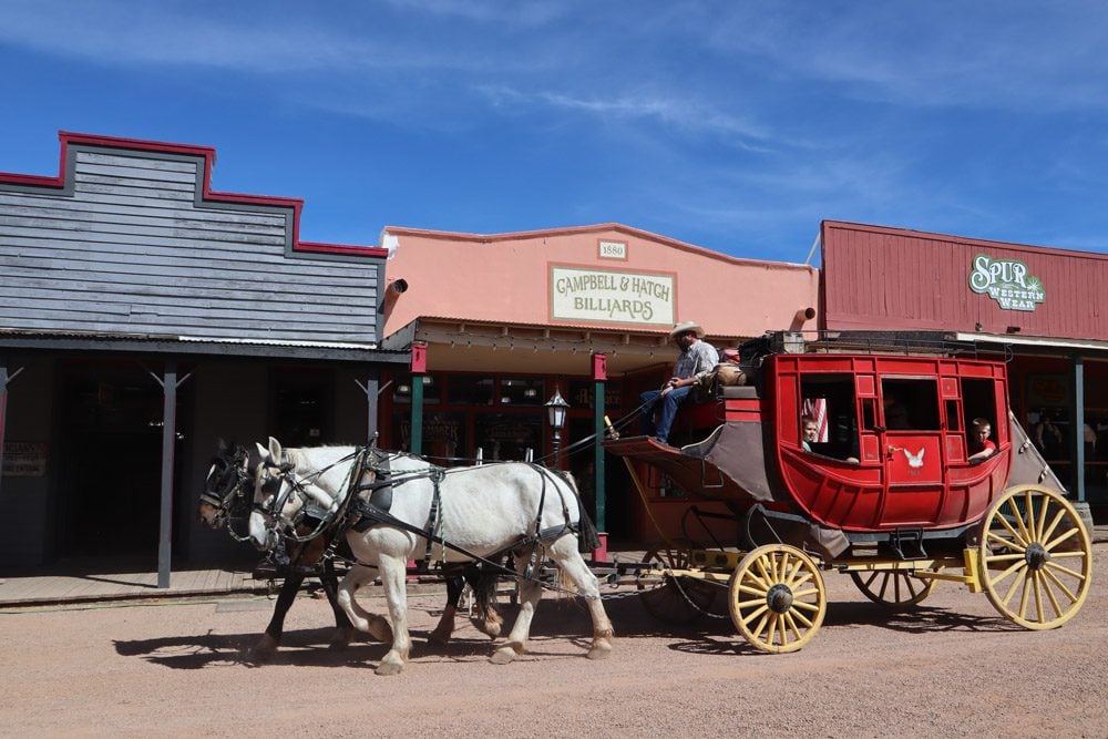 horse wagon at Tombstone arizona