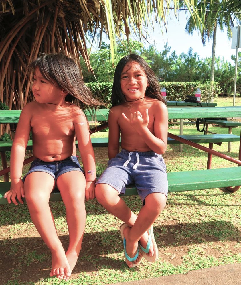 native hawaiian children on molokai island hawaii