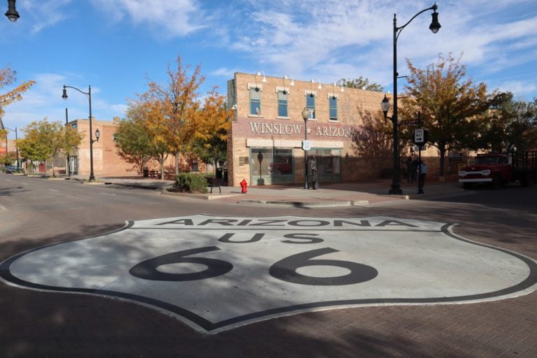 winslow arizona route 66 sign