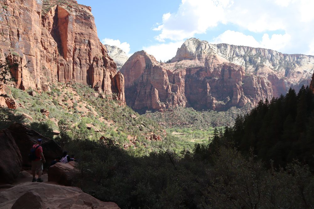 zion valley from emerald pools hike