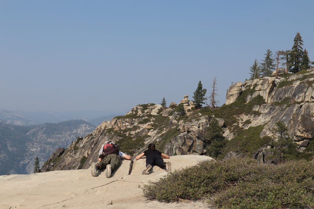 Looking down from Taft Point Yosemite Hike