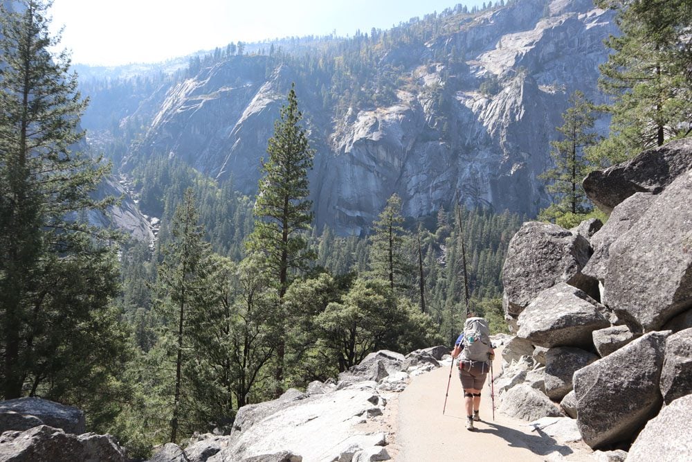 Vernal and Nevada Falls trail Yosemite - Merced Creek