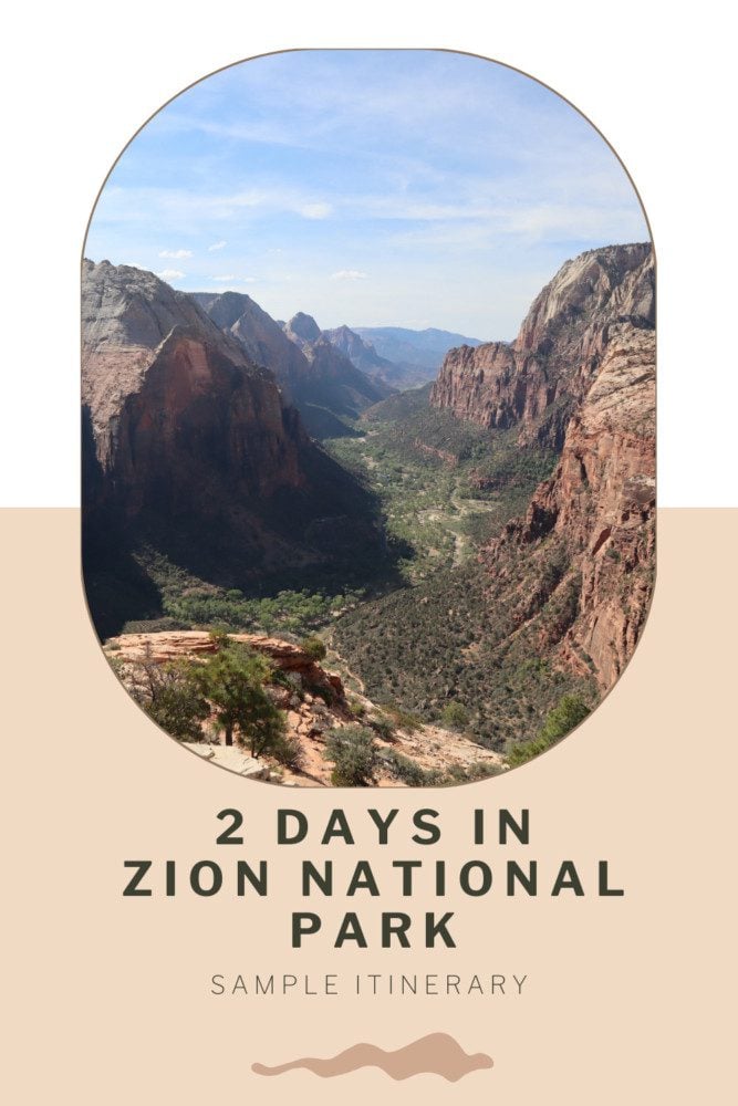 2 Days In Zion National Park itinerary - pin