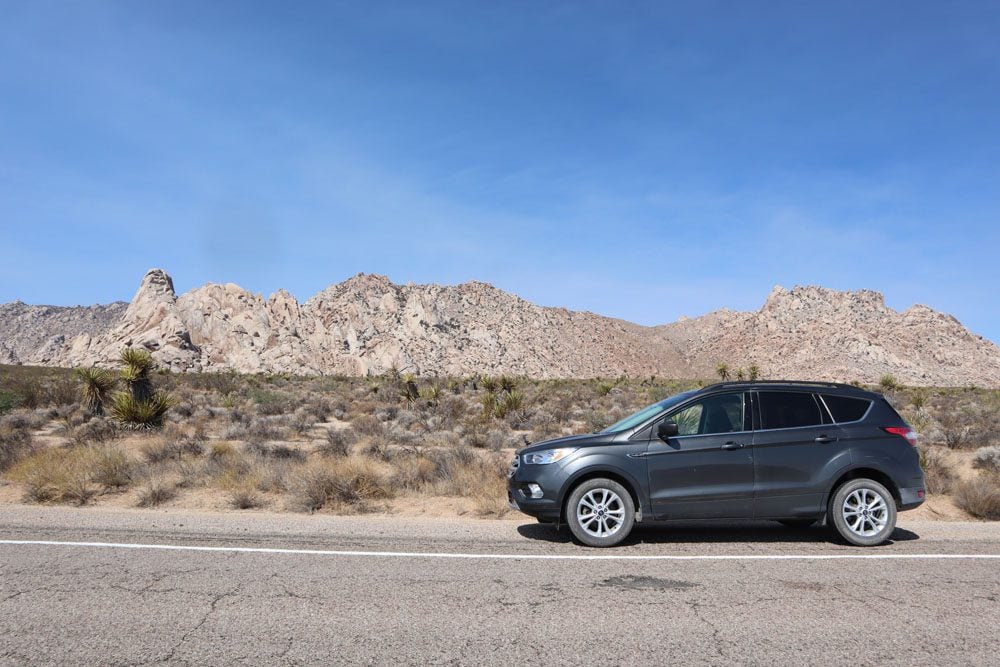 Driving in Mojave National Preserve