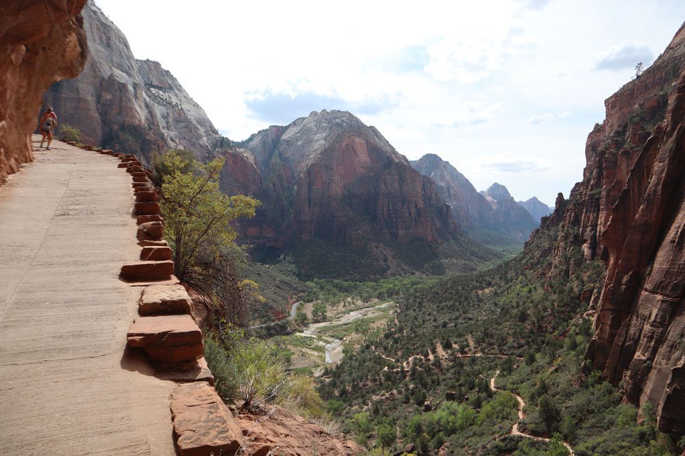 Paved trail on Angel’s Landing Hike - zion national park