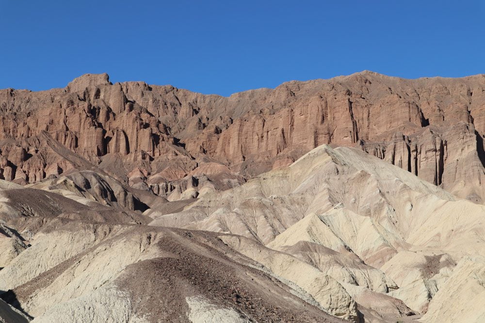 The Red Cathedral on the Golden Canyon Trail in Death Valley