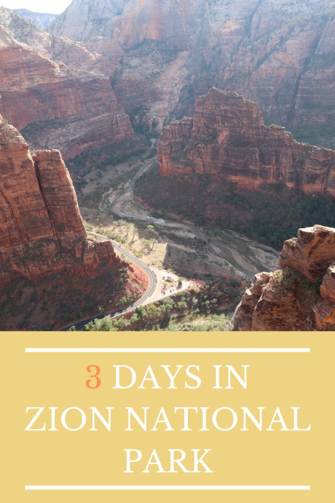 Three Days In Zion National Park itinerary - pin