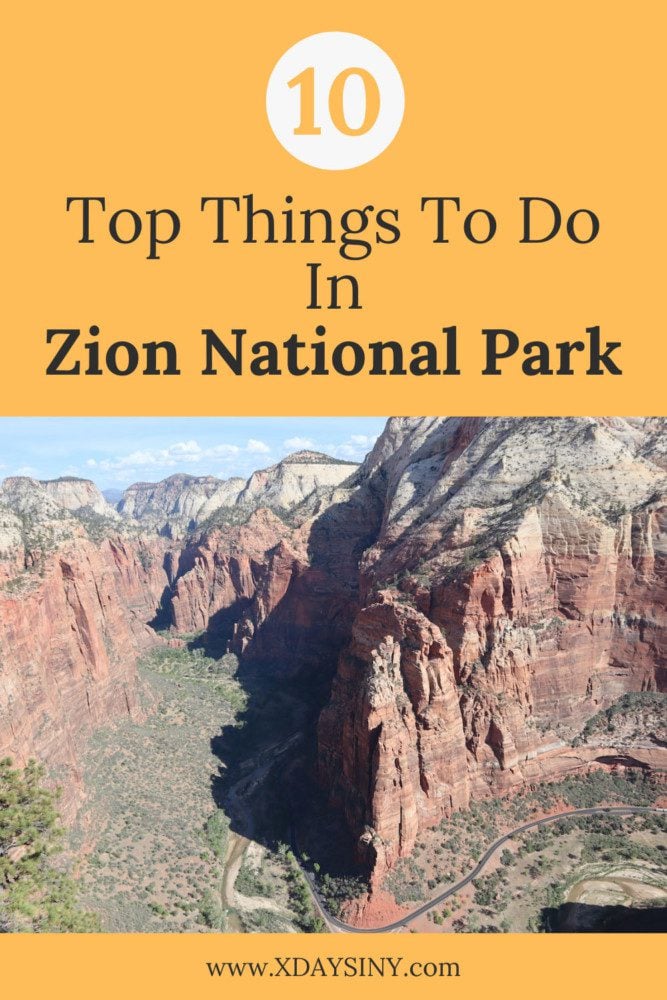 Top Things To Do In Zion National Park - pin