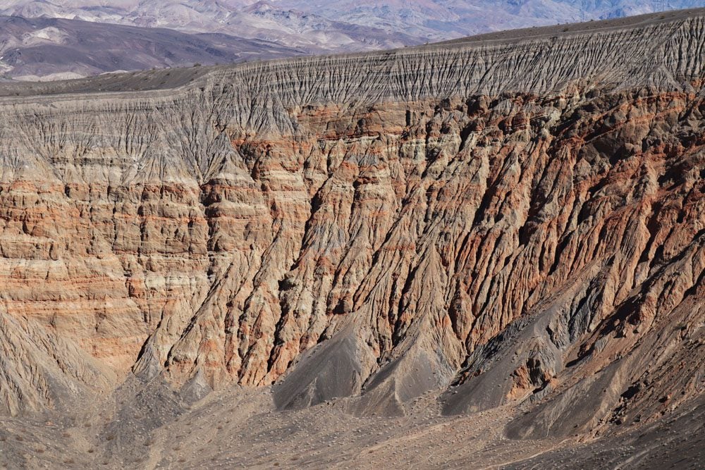 Ubehebe Crater death valley closeup