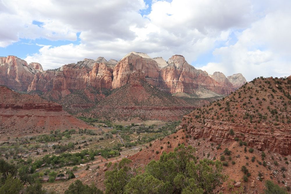 View of Zion Canyon from the Watchman Trail