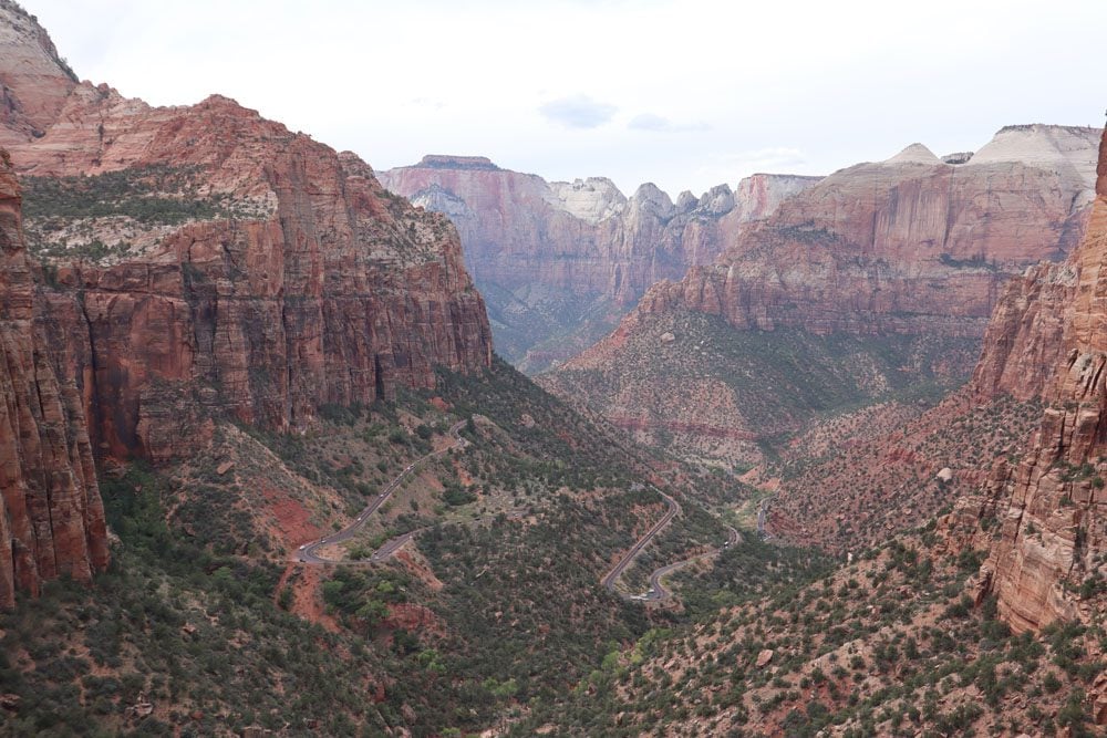 Zion Mount Carmel Scenic Highway from Canyon Overlook Trail