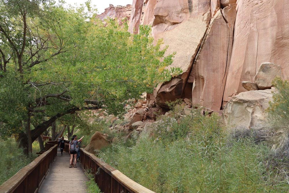 Boardwalk - Fruita Petroglyphs - Capitol Reef