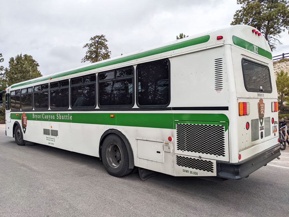 Bryce Canyon free shuttle bus