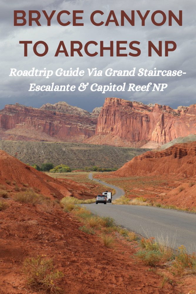 Roadtrip Guide From Bryce Canyon To Arches NP - pin