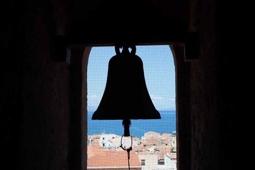 Bell in tower of Cefalù Cathedral - Sicily