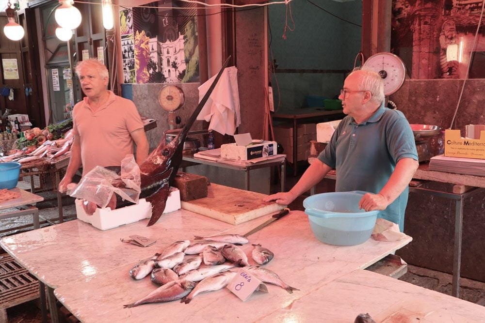 Fish stall in Mercato del Capo - Palermo Sicily