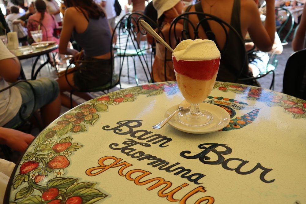Garnita at Bam Bar Taormina Sicily