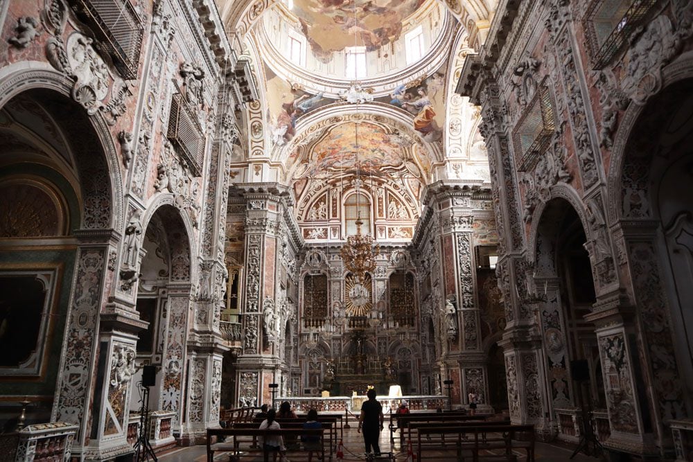 Interior of Chiesa di Santa Caterina d'Alessandria - Palermo Sicily