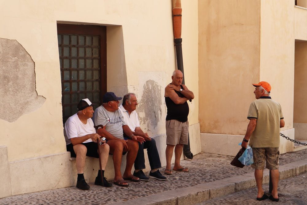 Local Sicilians in Cefalu Sicily