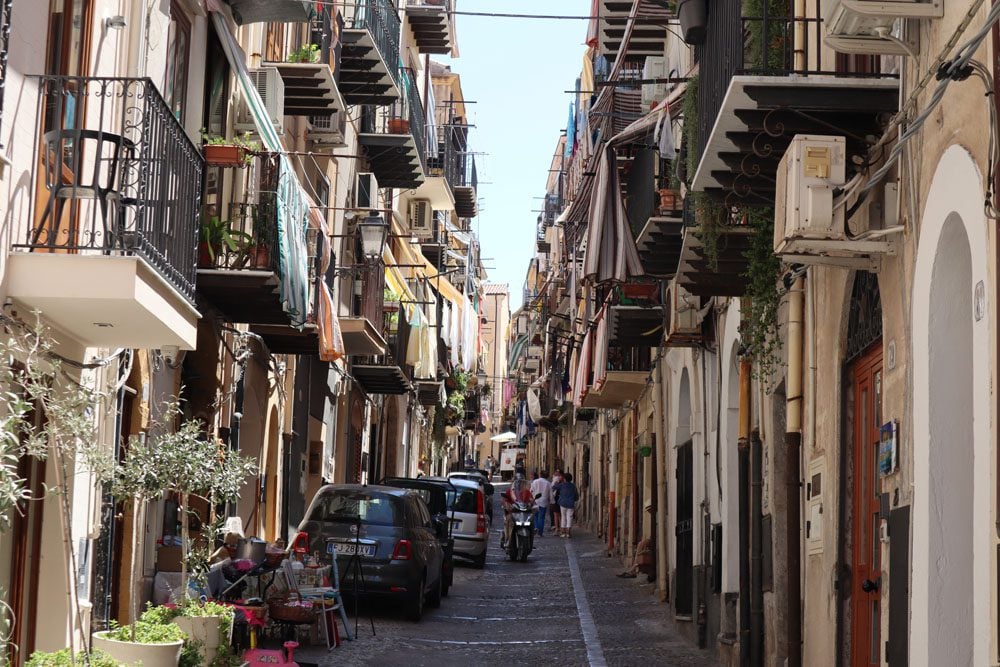 Narrow alleys in Cefalu Sicily
