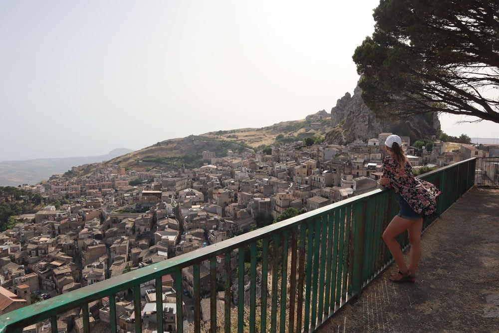 Overlooking Caltabellotta Sicily