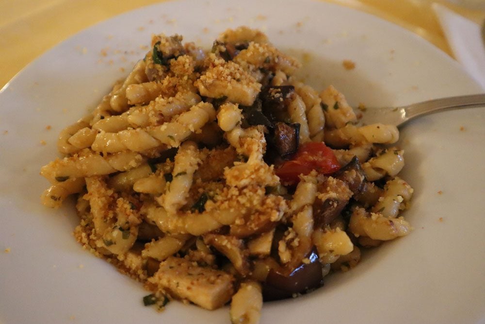 Pensione Tranchina - Scopello - Pasta dinner - Sicily