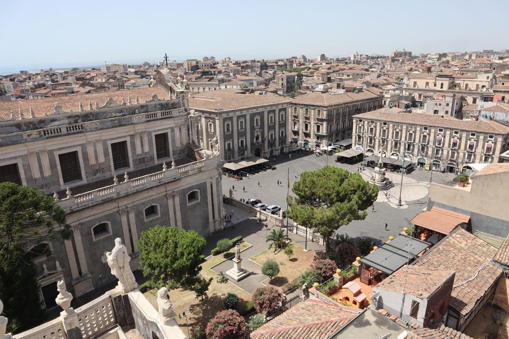 Piazza del Duomo from rooftop of Chiesa della Badia di Sant'Agata - Catania - Sicily