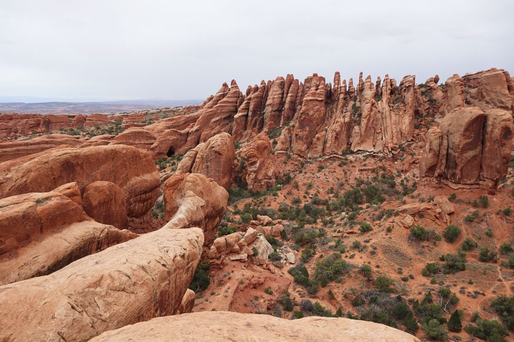 Rock fins in Devils Garden Trail - Arches National Park